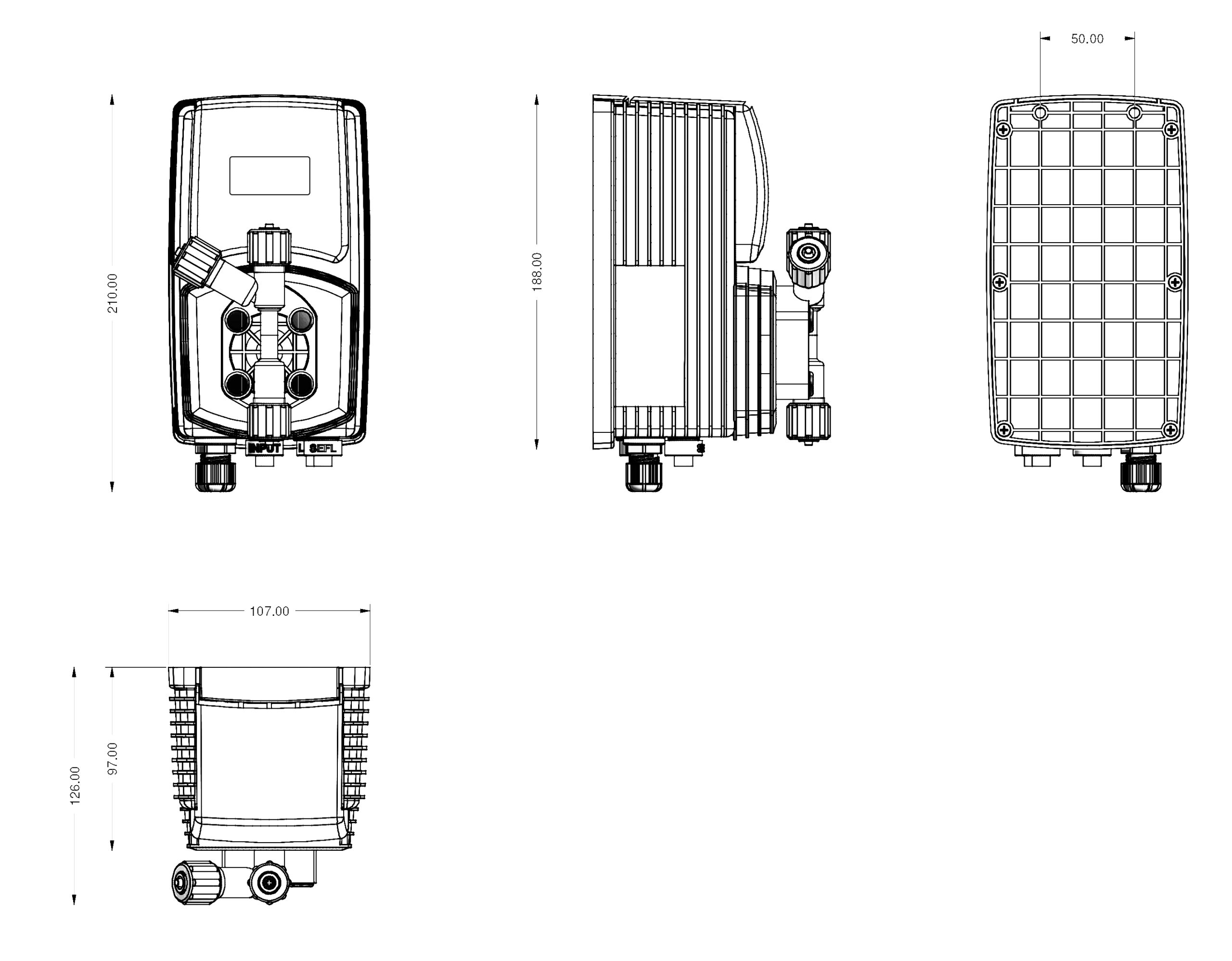 Pompa dozująca EMEC VCL 1010 10 l/h 10 bar